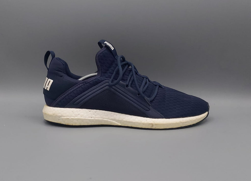 Puma Mega NRGY running shoes, UK 8.5 US 9.5 EUR 42.5, excellent condition cushioned running footwear.