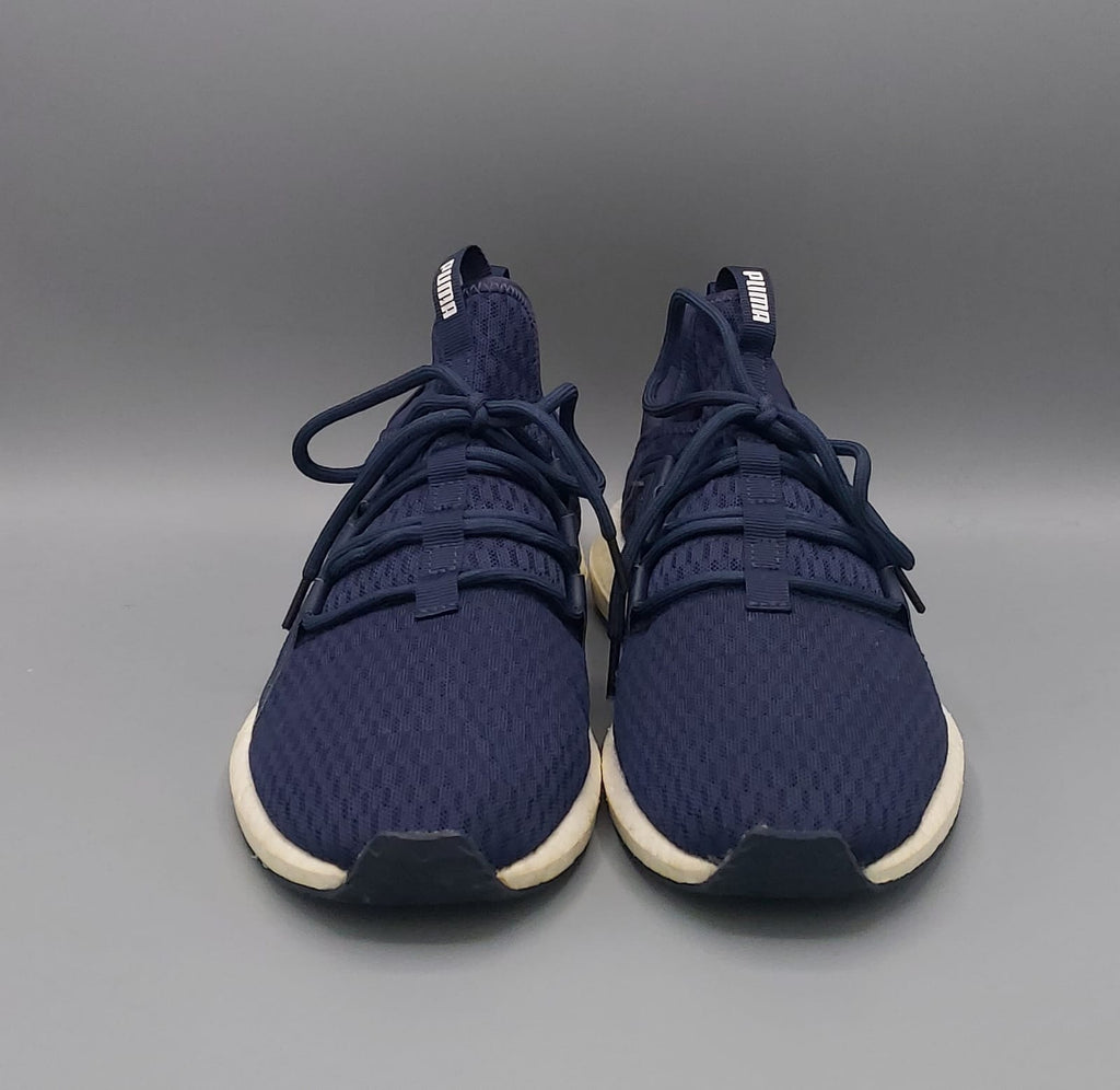 Puma Mega NRGY running shoes, UK 8.5 US 9.5 EUR 42.5, excellent condition cushioned running footwear.