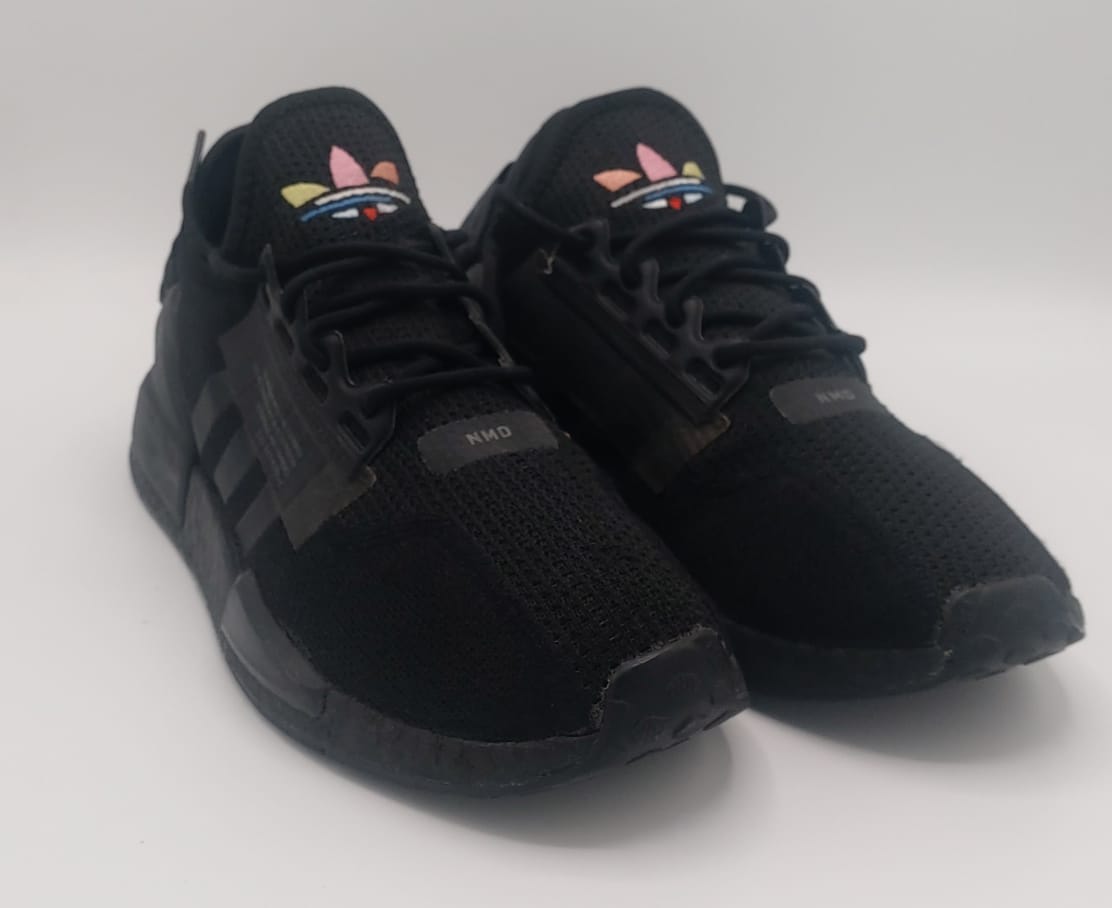 Adidas NMD-R1 V2 sneakers, US 11 UK 10, excellent condition cushioned streetwear footwear.