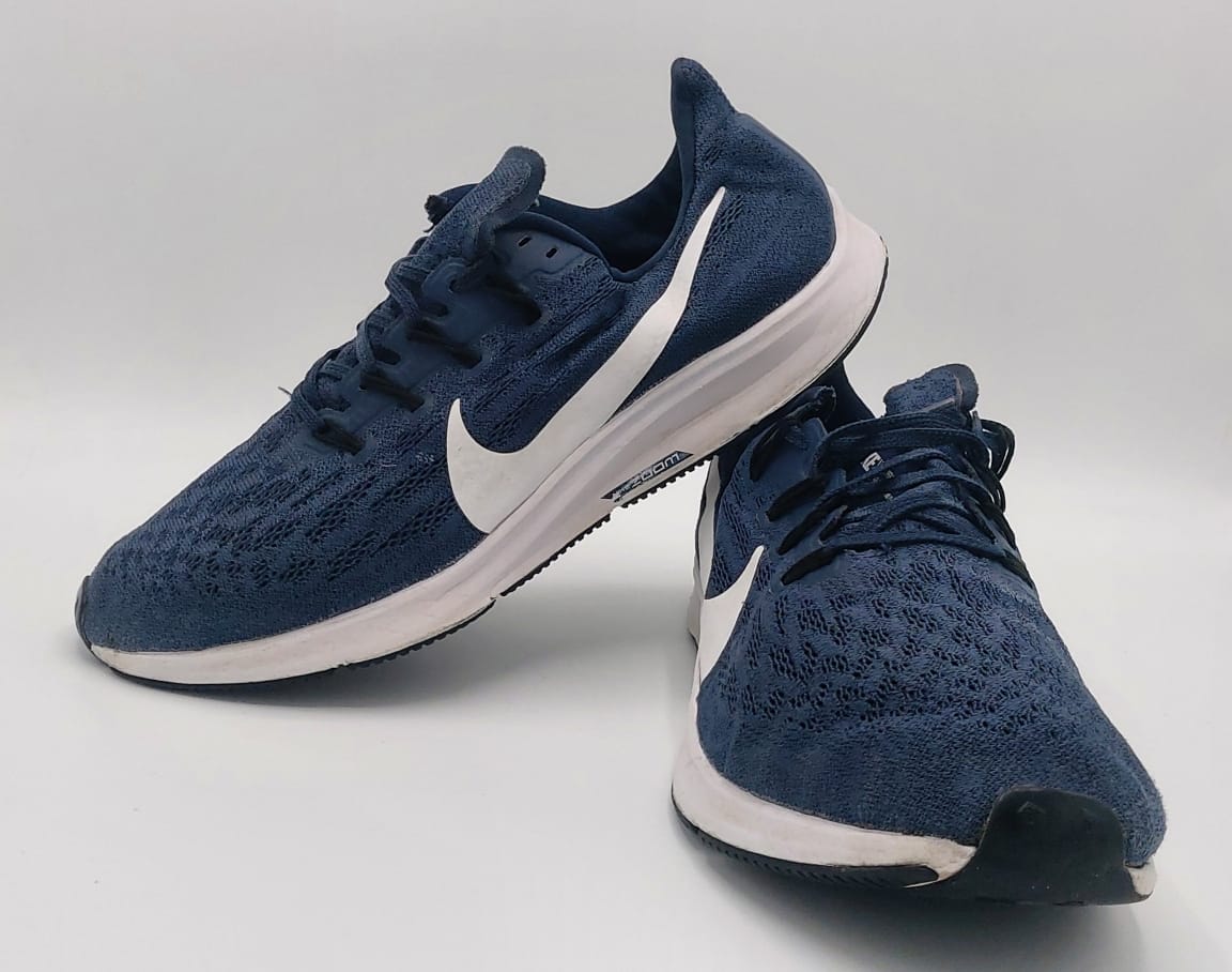 Nike Zoom Pegasus 36 running shoes, US 10 UK 9 EUR 44, good condition cushioned performance footwear.