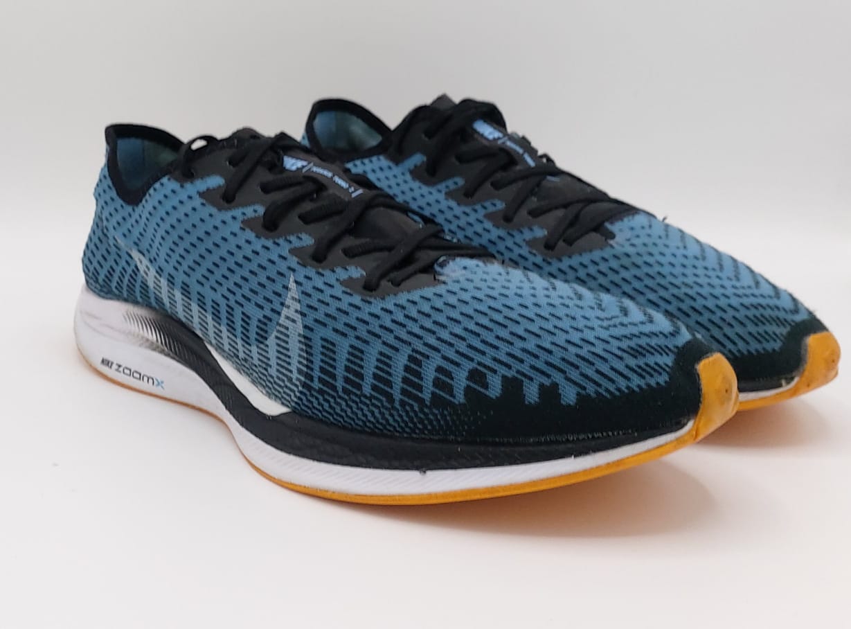 Nike ZoomX running shoes, US 10.5 UK 9.5 EUR 44.5, excellent condition lightweight performance footwear.