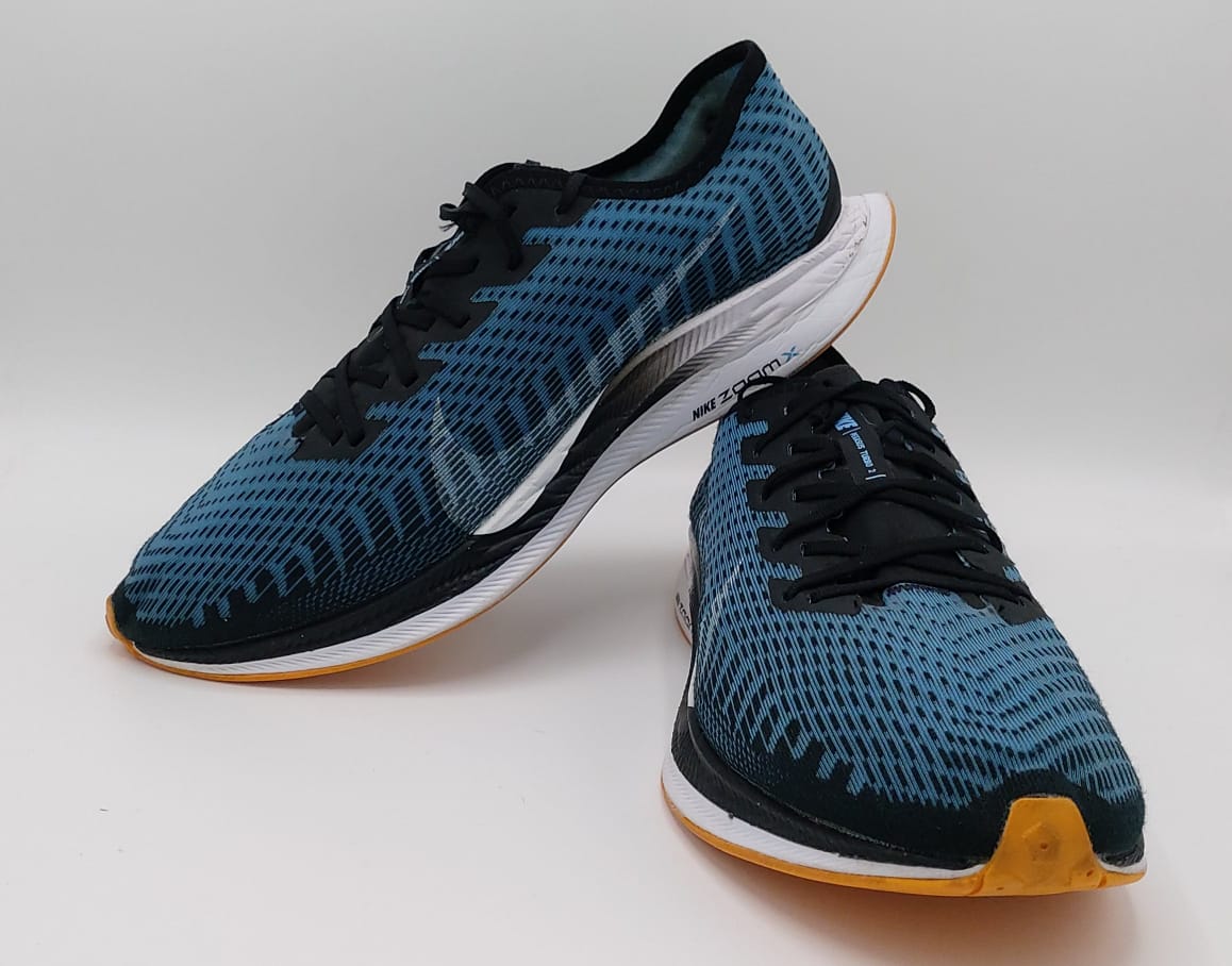 Nike ZoomX running shoes, US 10.5 UK 9.5 EUR 44.5, excellent condition lightweight performance footwear.