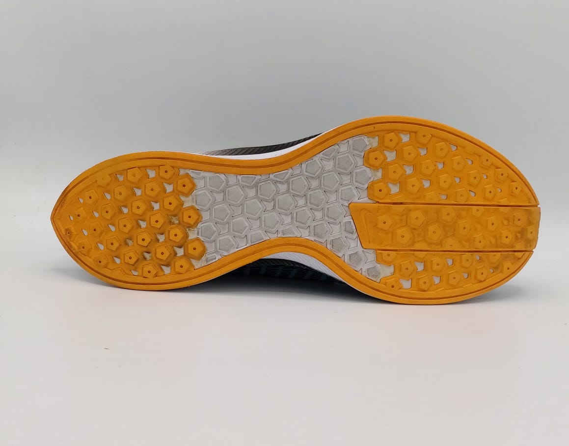 Nike ZoomX running shoes, US 10.5 UK 9.5 EUR 44.5, excellent condition lightweight performance footwear.