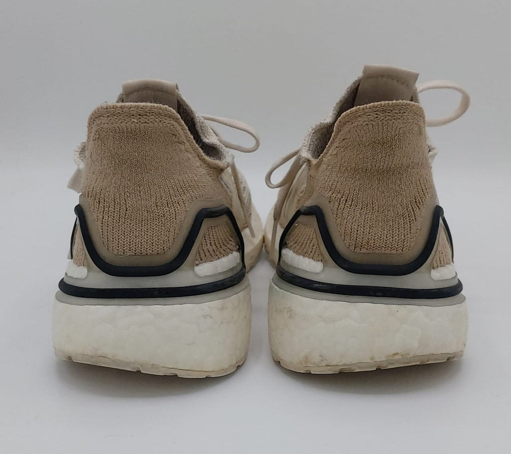 Adidas Ultraboost 19 shoes, US 8 UK 6.5, excellent condition cushioned running footwear.