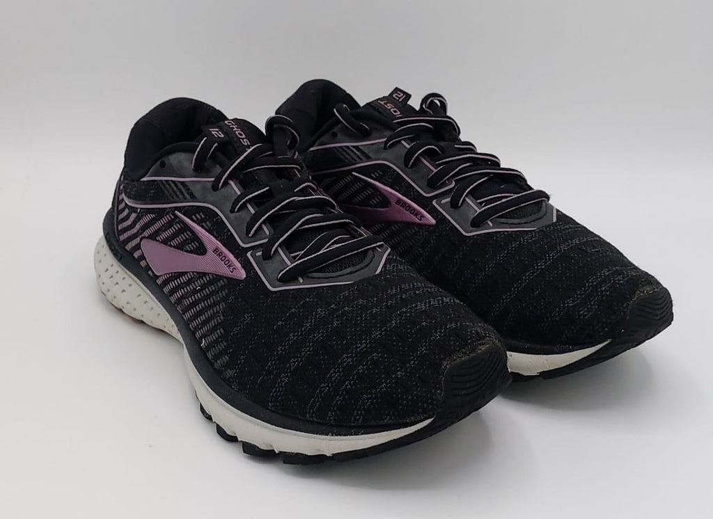 Brooks Ghost 12 running shoes, US 8.5 UK 6.5 EUR 40, excellent condition cushioned running footwear.