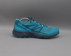Salomon Sense Ride trail shoes, US 7 UK 5.5 EUR 38.5, good condition cushioned outdoor footwear.