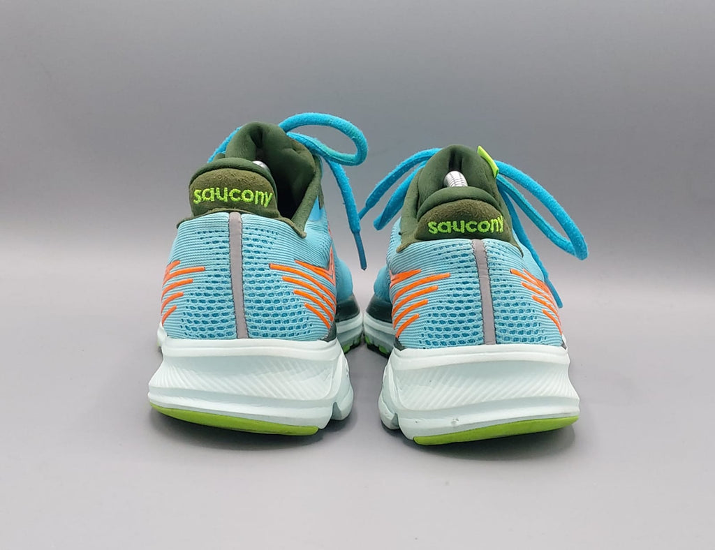 Saucony Ride 14 running shoes, US 9 UK 8 EUR 42.5, premium condition cushioned performance footwear.
