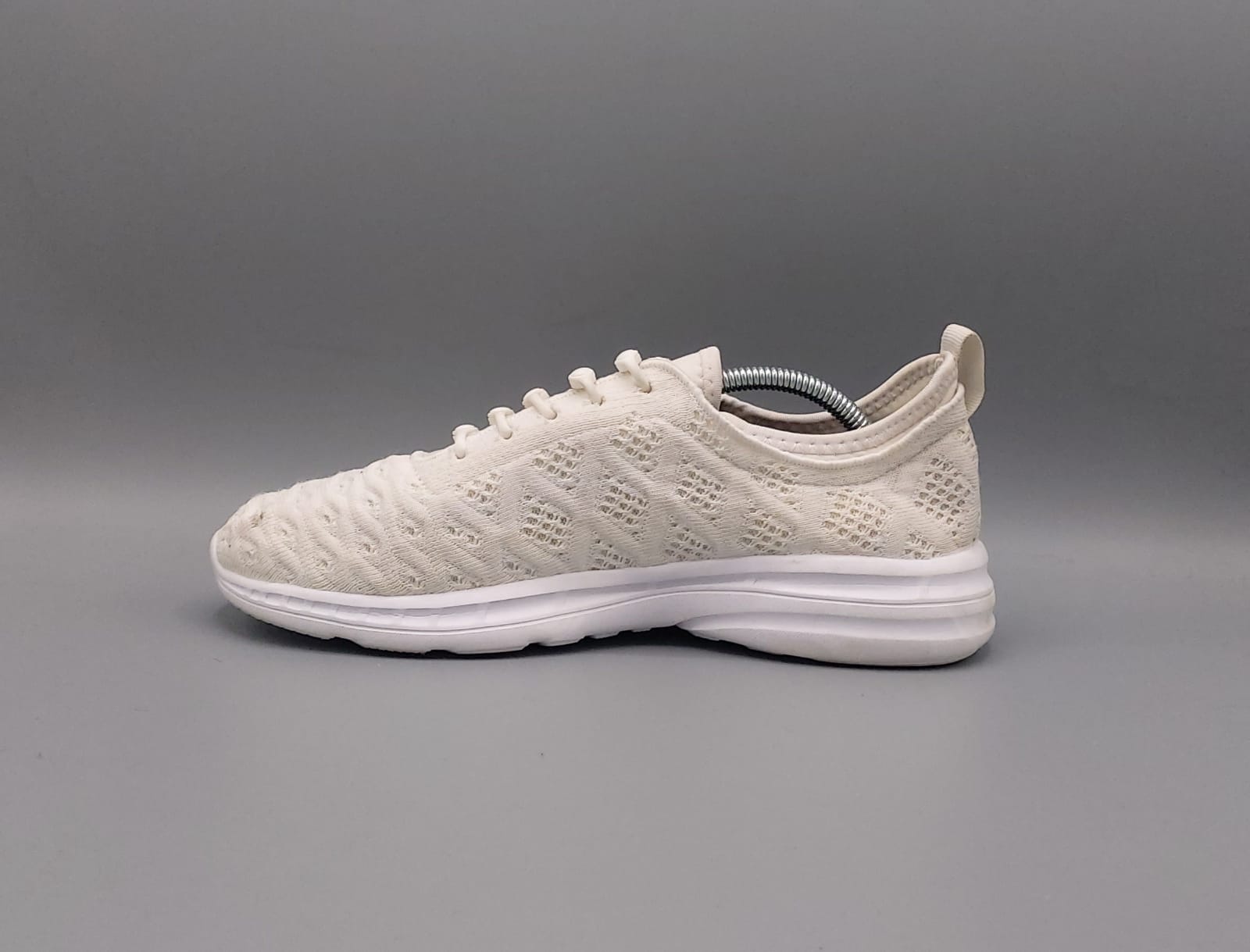 Joomra white women sneakers, UK 41, premium condition lightweight white casual footwear.