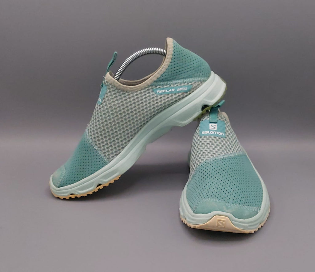 Salomon RX Relax Moc shoes, US 8.5 UK 7 EUR 40.5, excellent condition lightweight recovery slip-on footwear.